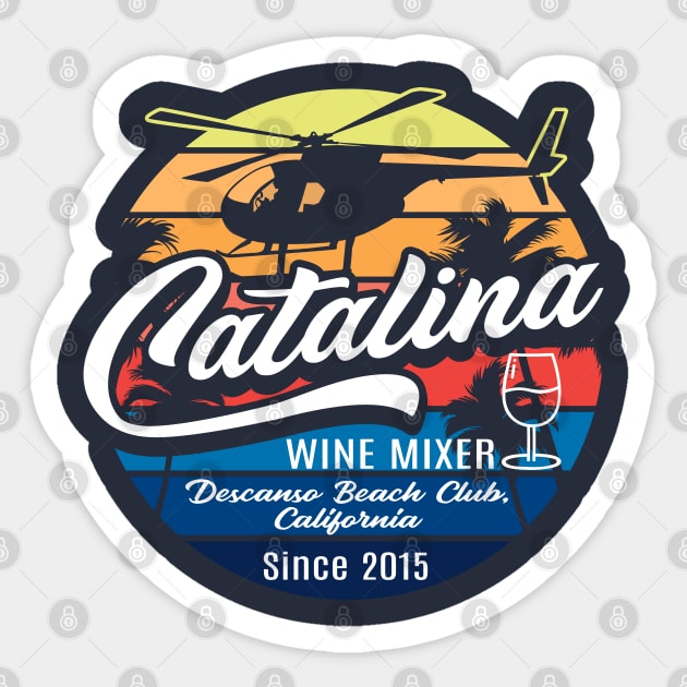 Catalina Wine Mixer Sticker by Alema Art